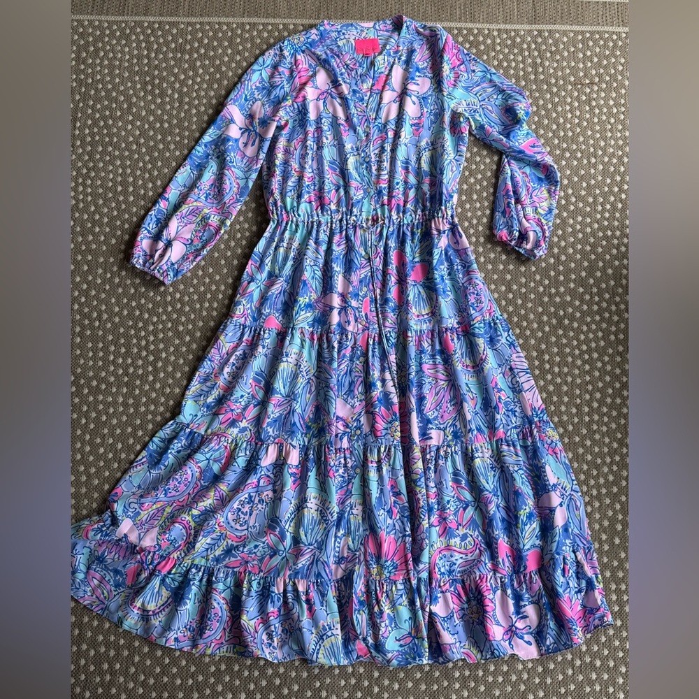 Lilly Pulitzer long sleeve maxi, excellent condition!